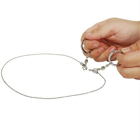 If you’re looking for a lightweight yet tough wire saw, look no further the 21¿ stainless steel multi-strand cutting wire has swivel