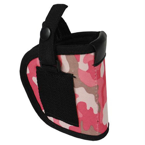 Mace Pepper Gun Holster, Soft Nylon Pink Camo.