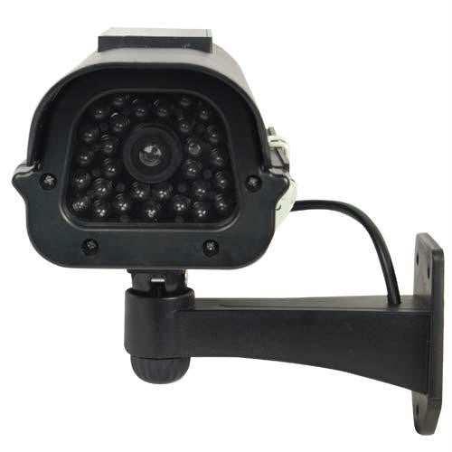 Solar Powered Dummy Camera Black