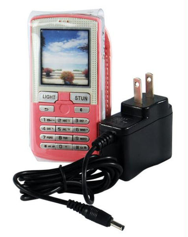 Pink Rechargeable Pretender Cell Phone Stun Gun 4.5 Million Volt