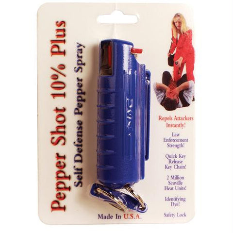 Pepper Shot 1-2 oz w-Blue Injection Molded Holster & Quick Key Release Key Chain