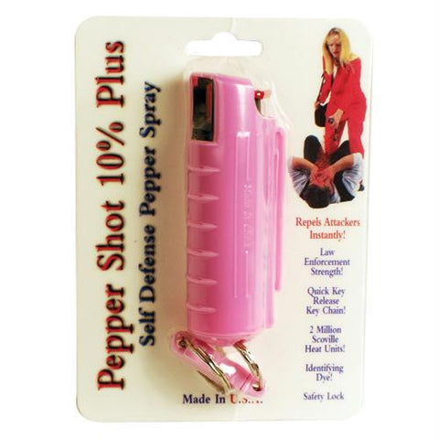 Pepper Shot 1-2 oz w-Pink Injection Molded Holster & Quick Key Release Key Chain