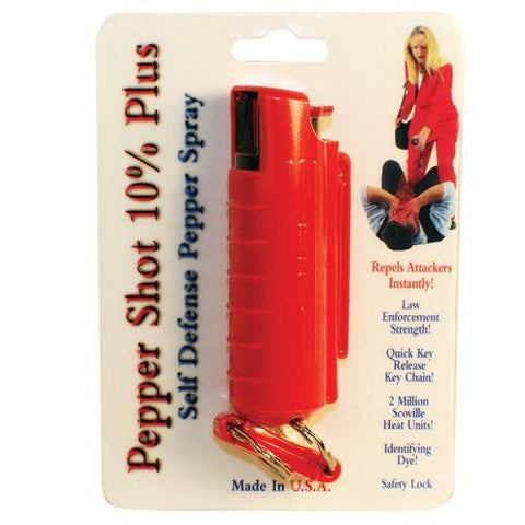 Pepper Shot 1-2 oz w-Red Injection Molded Holster & Quick Key Release Key Chain