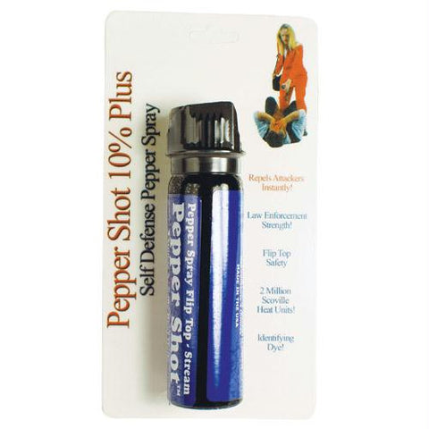 Pepper Shot 4 ounce 10% Flip top Actuator Pepper Spray Stream