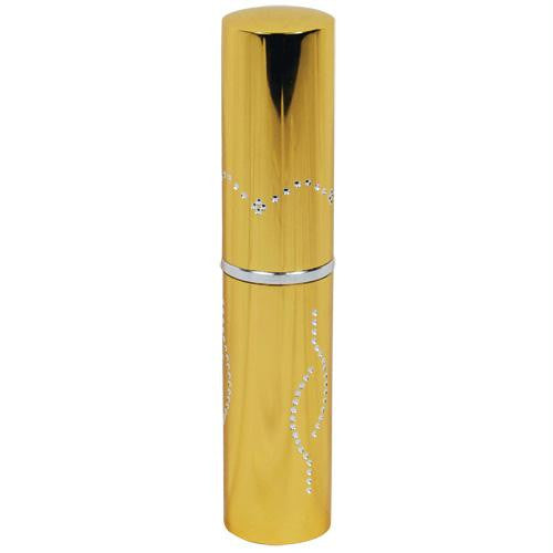 Stun Master 3,000,000 Volt Rechargeable Lipstick Stun Gun with Flashlight, gold