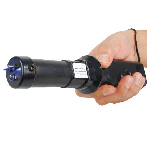 Stun Master Mini 4.5 Million Volt Stun Baton. Rechargeable battery, LED Flashlight, Safety Switch and Safety Wrist Strap Pull Pin,