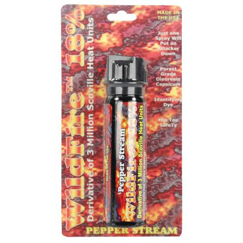 Wildfire 4 ounce 18% Flip top Actuator Pepper Spray Stream