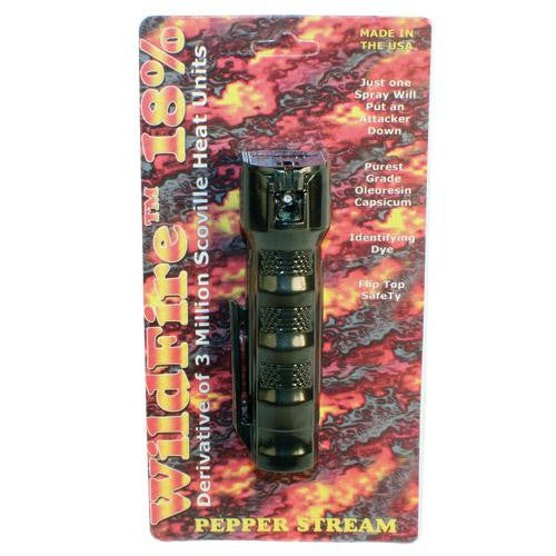 Wildfire 3-4 ounce 18% Flip top Actuator Pepper Spray Stream