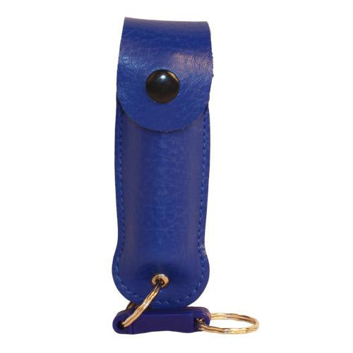 Wildfire 1-2 oz leatherette holster and Quick Release Key Chain blue