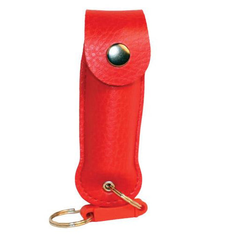 Wildfire 1-2 oz leatherette holster and Quick Release Key Chain red